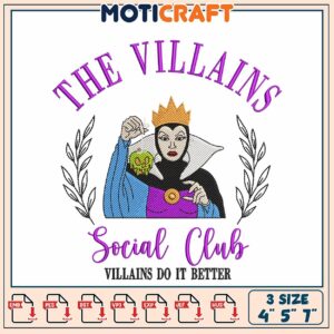 Evil Queen Embroidery Design Social Club