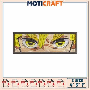 Epic Anime Character Eye Design Embroidery Digital Download Files