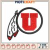 Embroidery Pattern Utah U Logo Native American Style Design 2 Embroidery Pattern Utah U Logo Native American Style Design