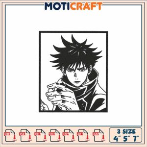 Embroidery Pattern for Anime Character Available in Multiple Sizes