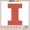 Embroidery Letter I Design 4x7 inch 1 Embroidery Letter I Design 4x7 inch