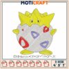 Embroidery File for Cute Pokémon Character in Three Sizes