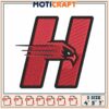 Embroidery Design Letter H with Hawk