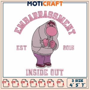 Embroidery Design for Inside Out Character Embarrassment 2015