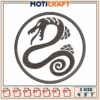 Embroidery Design Coiled Serpent Patch