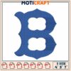 Embroidery Design Blue Letter B 3 Sizes