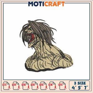 Embroidery Design Attack on Titan Character for Craft Projects