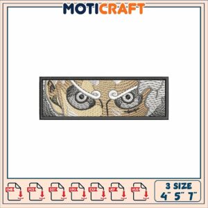 Embroidery Design Angry Eyes Patch (4x7)
