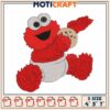 Elmo Cookie Embroidery Design 4x5x7 Inch