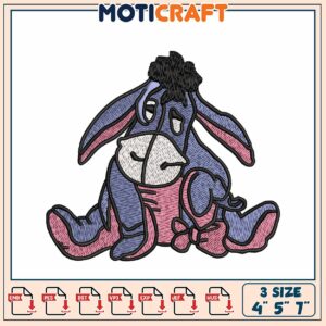 Eeyore Embroidery Design 4x5x7 Inch