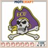 ECU Pirate Skull Embroidery Design