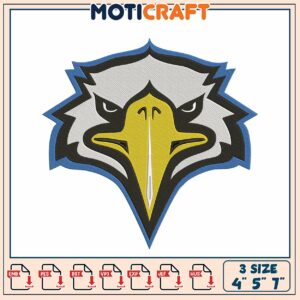 Eagle Head Embroidery Design 3 Sizes