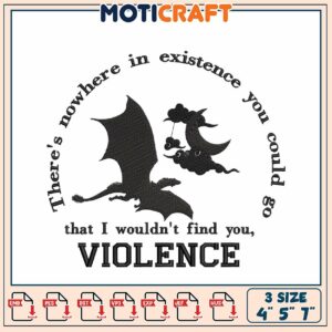 Dragon Violence Embroidery Design