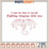 Dragon Embroidery Design Fighting Dragons