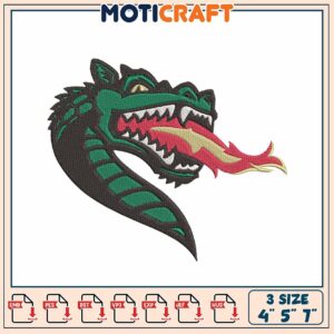Dragon Embroidery Design File for Unique Custom Projects 4 5 7 Inch