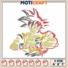 Dragon Ball Z Goku Embroidery Design Digital Download Files