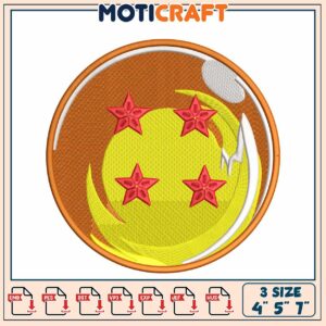 Dragon Ball Z Embroidery Design 4x7