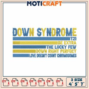 Down Syndrome Embroidery Design