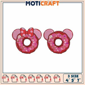 Donut Embroidery Designs 4x5x7 Inches