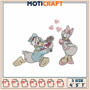 Donald & Daisy Embroidery Design