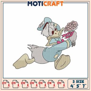 Donald Duck Embroidery Design - 3 Sizes