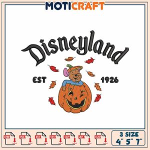Disneyland Winnie the Pooh Pumpkin Embroidery