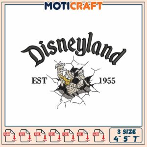 Disneyland Mummy Duck Embroidery Design