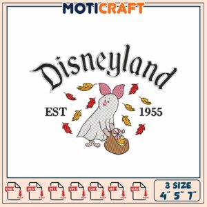 Disneyland Themed Embroidery Design for Craft Projects 1955