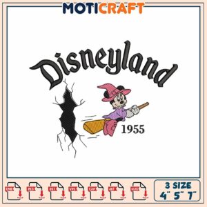 Disneyland Minnie Witch Embroidery Design