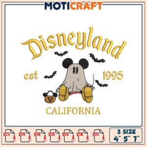 Disneyland Halloween Mickey Embroidery Design