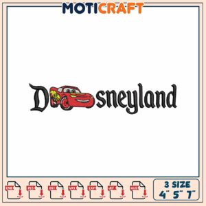 Disneyland Lightning McQueen Embroidery