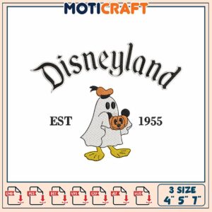 Disneyland Halloween Ghost Embroidery Design