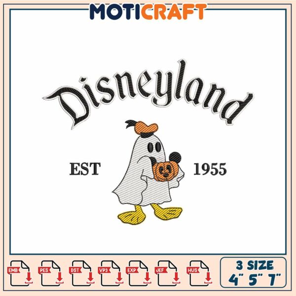 Disneyland Halloween Ghost Embroidery Design