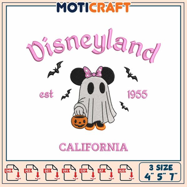 Disneyland Halloween Ghost Embroidery