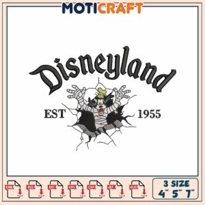 Disneyland Goofy Mummy Embroidery Design