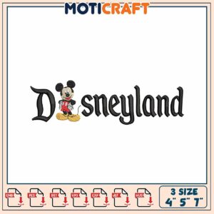 Disneyland Embroidery Design