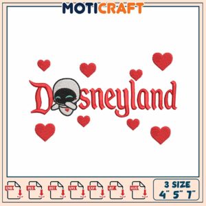 Disneyland Embroidery Design 4x5x7