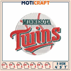 Minnesota Twins Baseball Embroidery Design