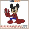 Mickey Mouse Spider Man Embroidery Design
