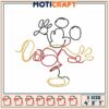 Mickey Mouse Line Art Embroidery Design 1 Mickey Mouse Line Art Embroidery Design