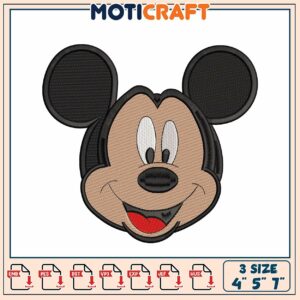 Mickey Mouse Embroidery Digital File for Crafting Fun Projects