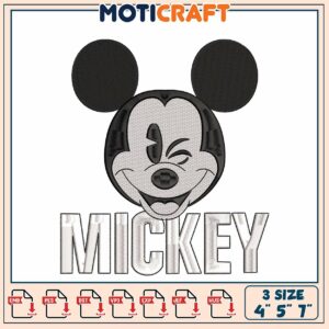 Mickey Mouse Embroidery Design