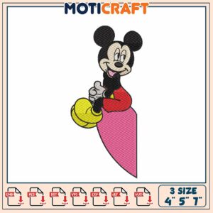Mickey Mouse Embroidery Design for Sewing Machine 4 to 7 Inch