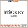 Mickey Mouse Embroidery Design Est 1928 Three Sizes Available 1 Mickey Mouse Embroidery Design Est 1928 Three Sizes Available