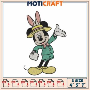 Mickey Mouse Easter Embroidery Design