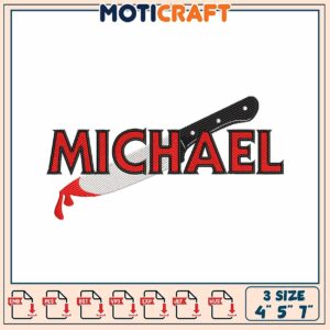 Michael Knife Embroidery Design