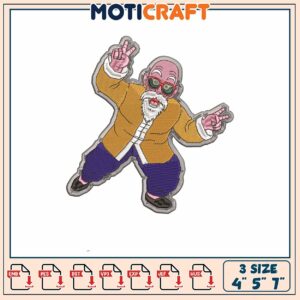 Master Roshi Embroidery Design 3 Sizes