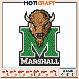 Marshall Bison Embroidery Design
