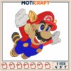 Mario Raccoon Embroidery Design