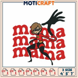 Mama Embroidery Design 3 Sizes